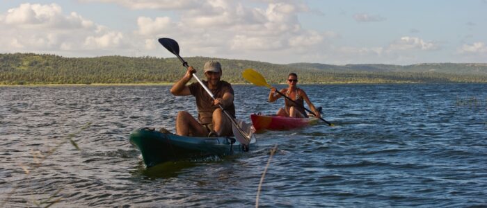 dunes de dovela kayaking on the lake rural area ecolodge Mozambique min